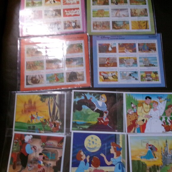 Grenada Other - NEW Disney Grenada Animal Stories and Classic Fairy Tales Large Stamps